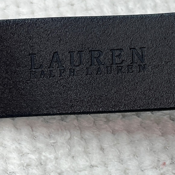 Lauren Ralph Lauren Black Leather Western Concho Belt Turquoise Stone Size M - Picture 7 of 12